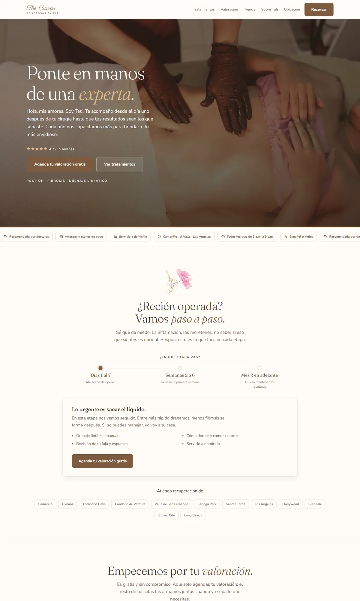 Curvas Peligrosas by Tati: full page on desktop