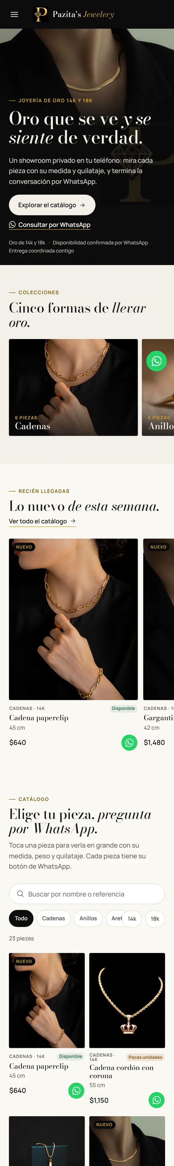 Pazita's Jewelery: on a phone
